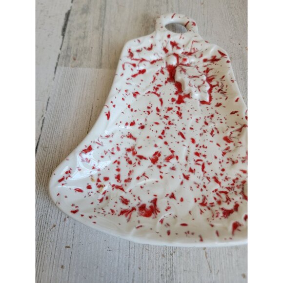 Vintage splatter bell plate xmas home decor unique - Picture 2 of 5